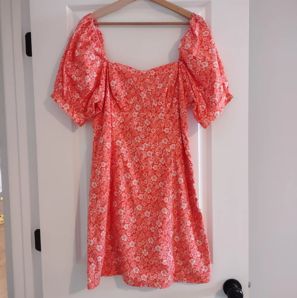 Anthropologie Forever That Girl Puff Sleeve Floral Print Mini Dress - Picture 2 of 14